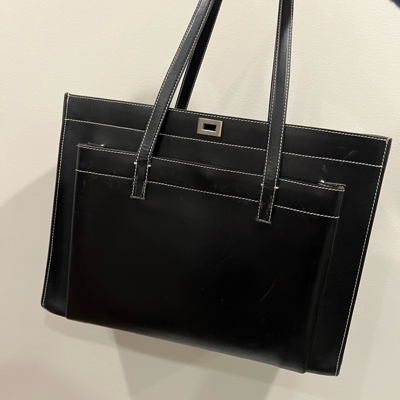 Doncaster Handbags - Doncaster black leather tote purse